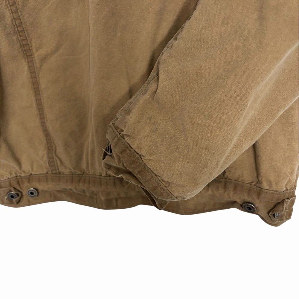 Flint and Tinder USA Made Waxed Trucker Jacket Brown Large Distressed - Picture 11 of 13